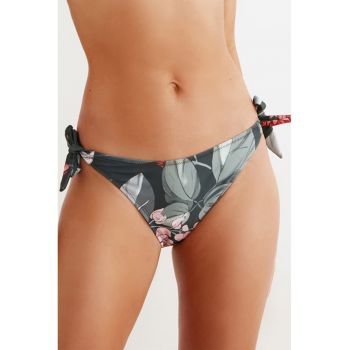 Bikini cu talie joasa si imprimeu floral