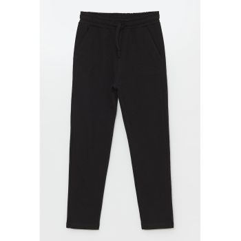 Pantaloni de trening din amestec de bumbac cu buzunare laterale