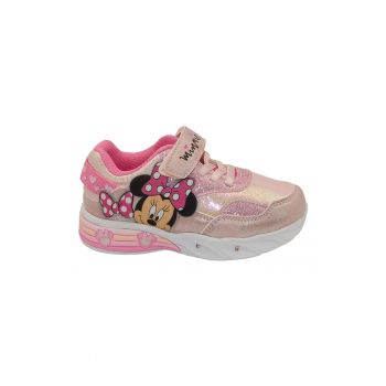 Pantofi sport cu imprimeu Minnie Mouse si velcro