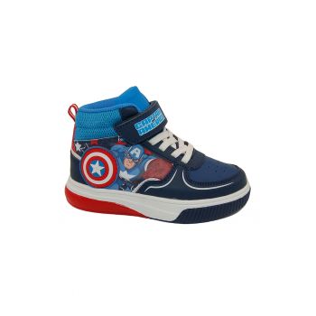 Pantofi sport high-cut cu imprimeu Captain America