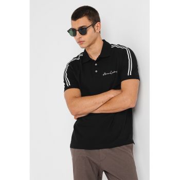 Tricou polo din amestec de bumbac cu logo