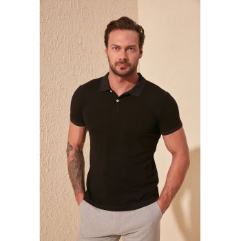 Tricou polo slim fit de bumbac