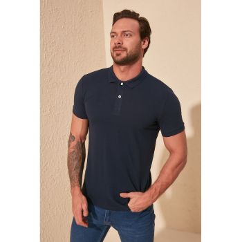 Tricou polo slim fit de bumbac