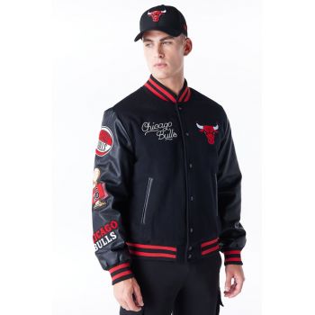 Jacheta bomber din amestec de lana Chicago Bulls