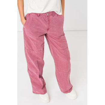 Pantaloni de bumbac cu croiala ampla