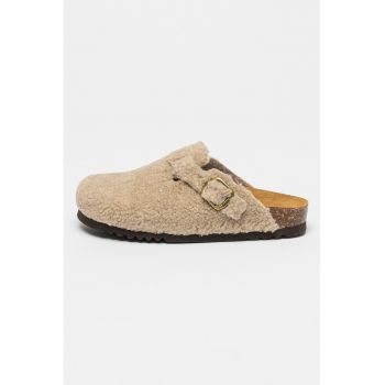 Papuci de blana shearling sintetica Fae New