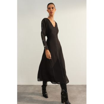 Rochie maxi cu decolteu in V