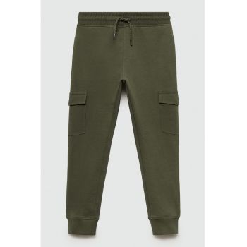 Pantaloni cargo de trening cu snur in talie