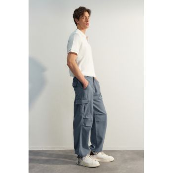 Pantaloni cargo relaxed fit de bumbac