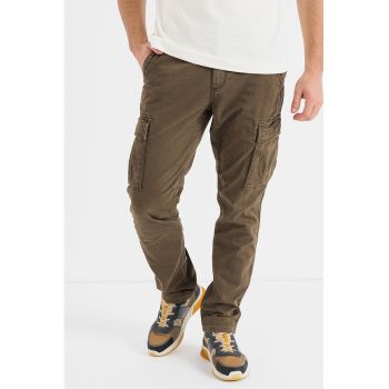 Pantaloni cargo din amestec de bumbac