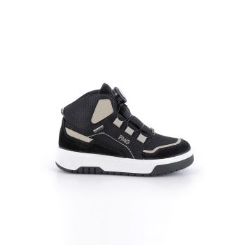 Pantofi sport mid-high cu garnituri de piele intoarsa