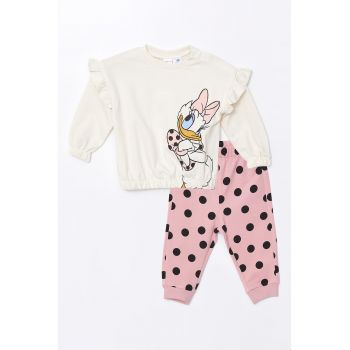 Set de pantaloni si bluza cu imprimeu - 2 piese