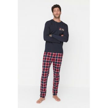 Pijama de bumbac cu pantaloni lungi