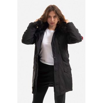 Alpha Industries geacă Polar Jacket femei, culoarea negru, de iarnă 123002.404-black