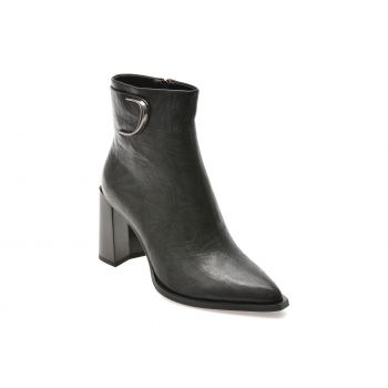 Botine casual EPICA negre, 1F6641, din piele naturala