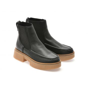 Ghete casual CLARKS negre, LINOTOP, din piele naturala