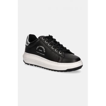 Karl Lagerfeld sneakers din piele KAPRI culoarea negru, KL67538