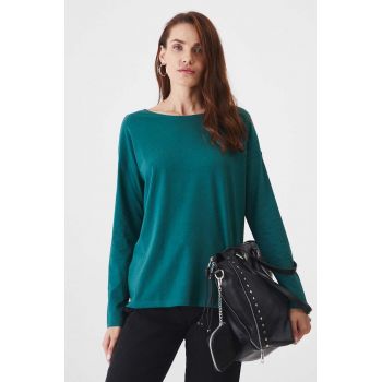 Medicine longsleeve femei, culoarea verde ieftin