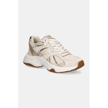 MICHAEL Michael Kors sneakers Leo culoarea bej, 43F4LEFS5S.170