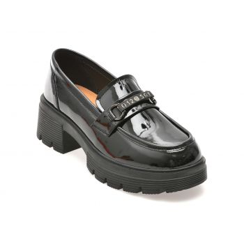 Mocasini casual GRYXX negri, 88178, din piele naturala lacuita