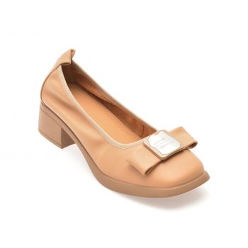 Pantofi casual GRYXX nude, 7539, din piele naturala