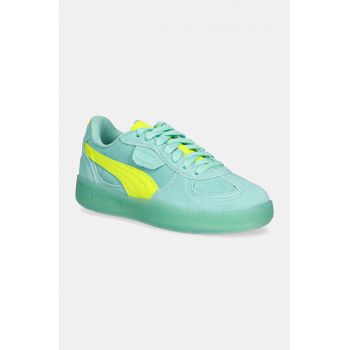 Puma sneakers din piele intoarsă Palermo Moda Xtra culoarea turcoaz, 398534