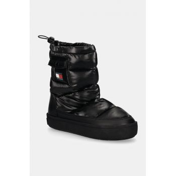 Tommy Jeans cizme de iarna TJW WINTER FEMININE BOOT culoarea negru, EN0EN02642