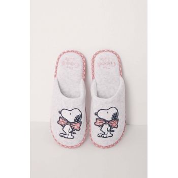 women'secret papuci de casa Snoopy culoarea roz, 4998034