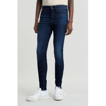 Blugi skinny cu talie medie