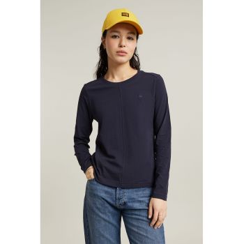 Bluza de bumbac organic cu decolteu la baza gatului