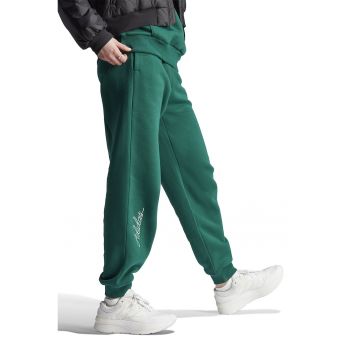 Pantaloni sport relaxed fit cu logo brodat