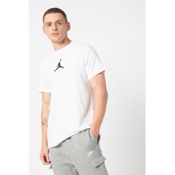 Tricou cu decolteu la baza gatului si logo Jordan Jumpman