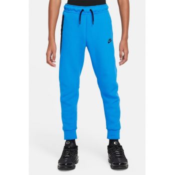 Pantaloni de trening din amestec de bumbac cu talie ajustabila