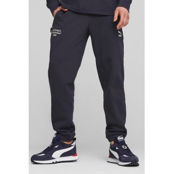 Pantaloni sport din amestec de bumbac cu logo brodat