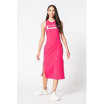 Rochie din amestec de bumbac cu logo