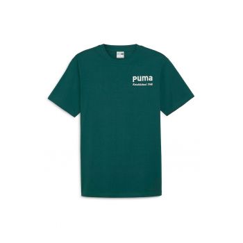 Tricou de bumbac cu logo brodat