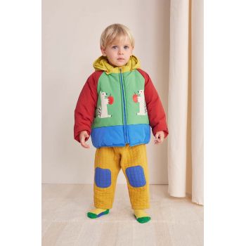 Bobo Choses geaca bebe Hungry Squirrel culoarea verde, 224AB096