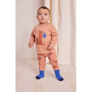 Bobo Choses leggins copii Hungry Squirrel culoarea portocaliu, modelator, 224AB055