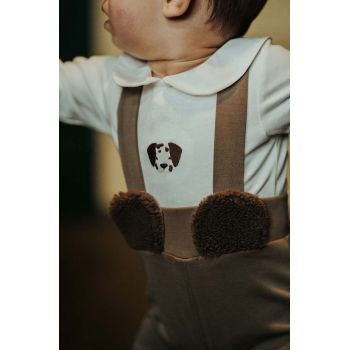 Donsje body din bumbac pentru bebelusi Davo Bodysuit Dalmatian 3030105