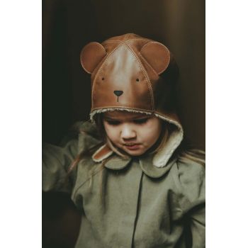 Donsje caciula copii Kapi Classic Hat Bear culoarea maro, 6020001