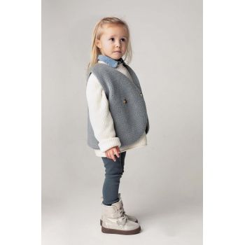 Donsje vesta copii Monty Gilet culoarea gri, 4044300