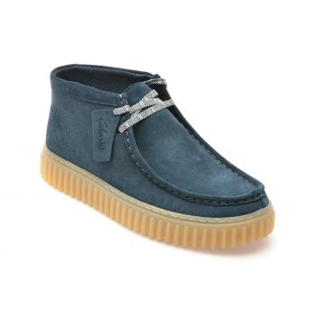 Ghete casual CLARKS bleumarin, TORHHI, din piele intoarsa