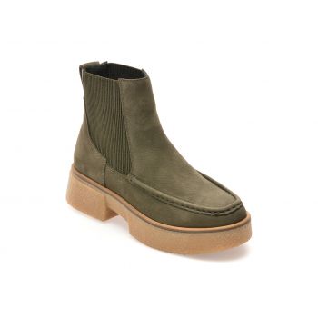 Ghete casual CLARKS verzi, LINOTOP, din nabuc