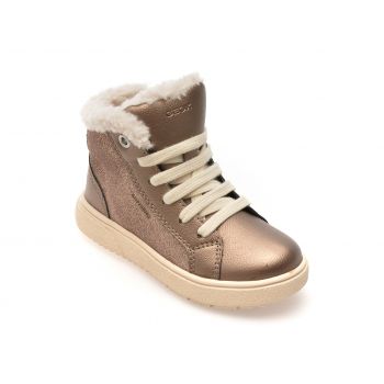 Ghete casual GEOX gri, J46HTA, din piele ecologica