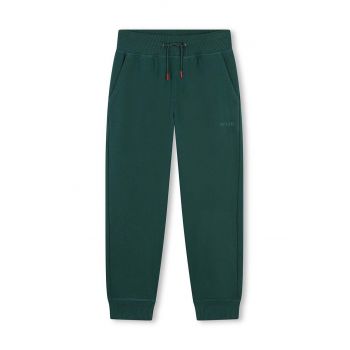 HUGO pantaloni de trening pentru copii culoarea verde, neted, G00175