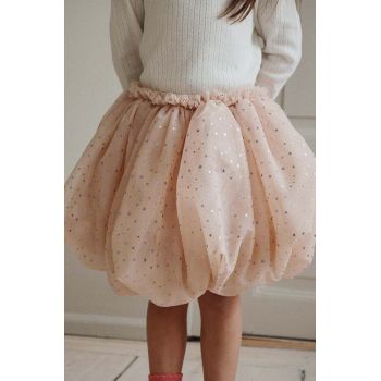 Konges Sløjd fusta fete FAIRY BALLOON SKIRT culoarea roz, mini, evazati, KS101512