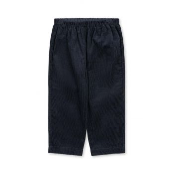 Konges Sløjd pantaloni de bumbac pentru copii culoarea negru, neted