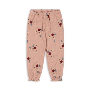 Konges Sløjd pantaloni de trening pentru copii CHLEO PANTS OCS culoarea roz, modelator, KS101459