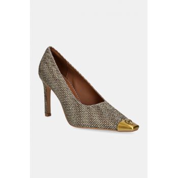 Kurt Geiger London pantofi cu toc Regent Court culoarea bej, 3448449609