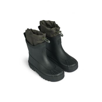 Liewood cizme copii Isaac Technical Rainboot culoarea negru, LW19230